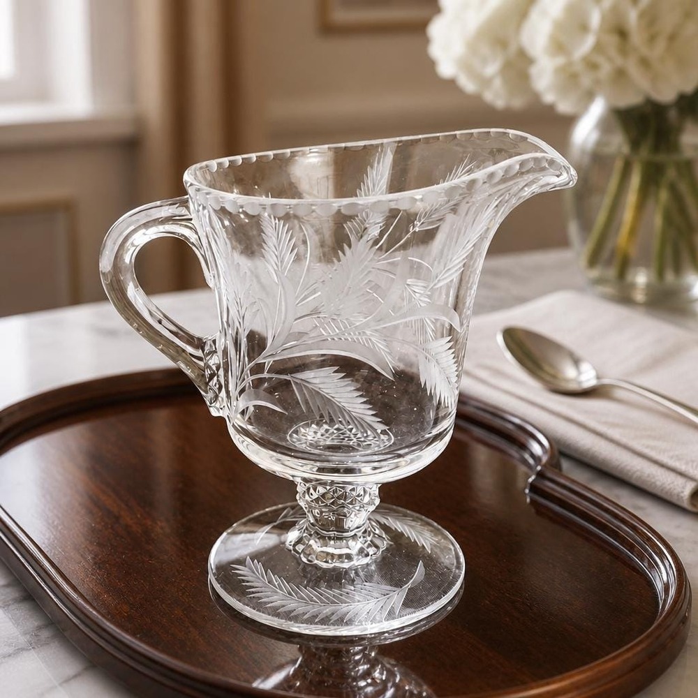 Vintage Heisey Glass Creamer Minuet Pattern